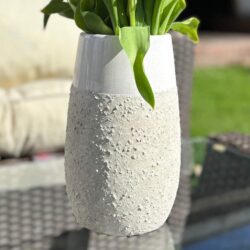 Vase Steingut Beige