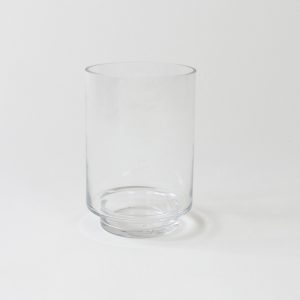 Zylinderglas mit Sockel für Altholzbalken