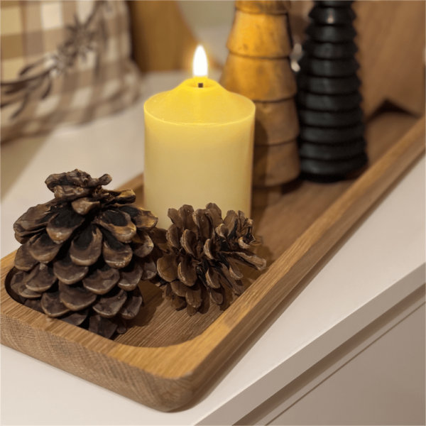 Holzschale - schöne Tischdeko aus Eichenholz - ideal zum dekorieren