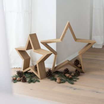 Holzrahmenstern aus Eichenholz handgemacht
