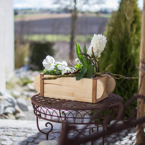 Frühlingsdeko aus Holz Holzbox