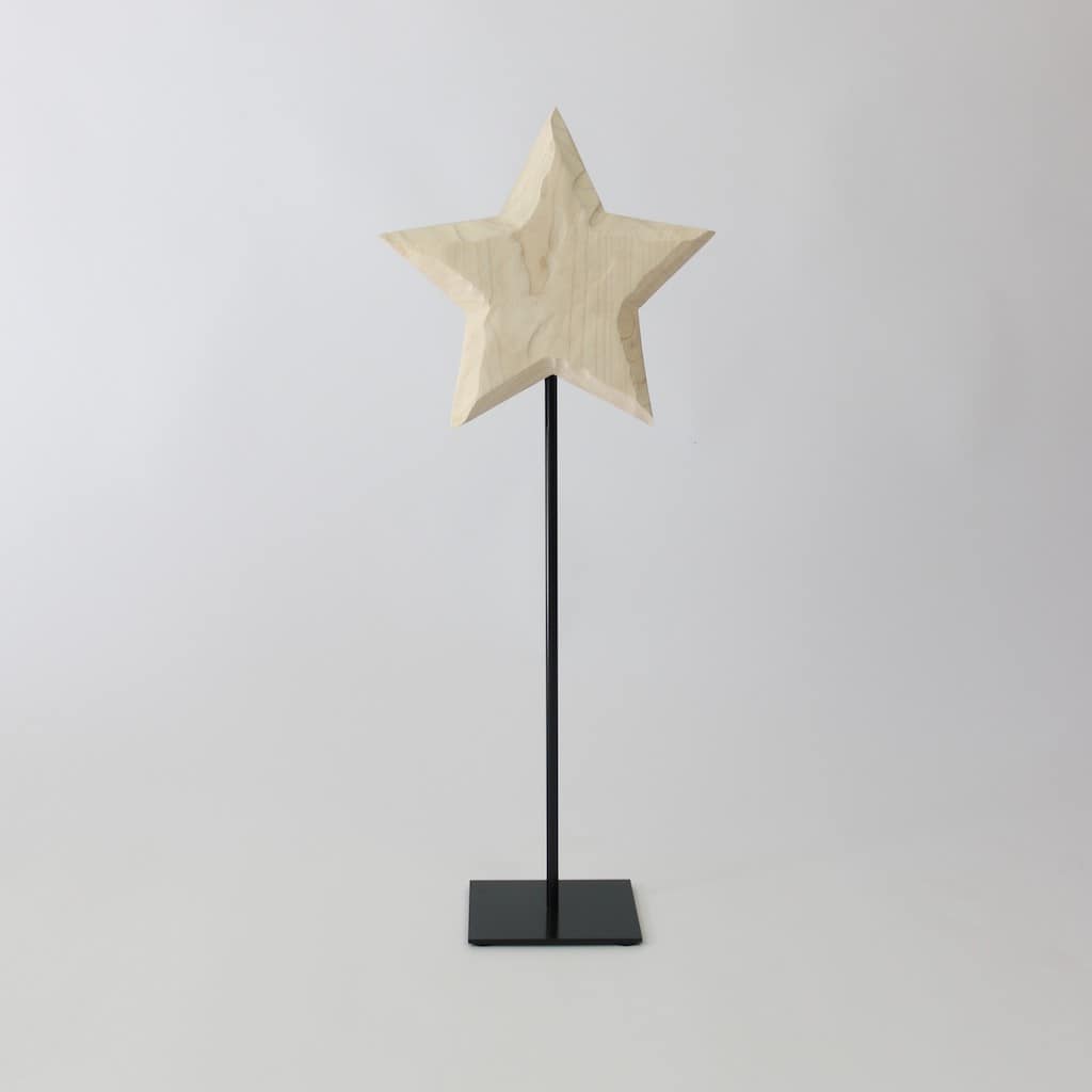 Stern naturbelassen auf Metallfuss – Bild 6