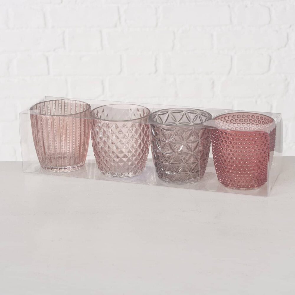 4er Set Gläser für Teelichter