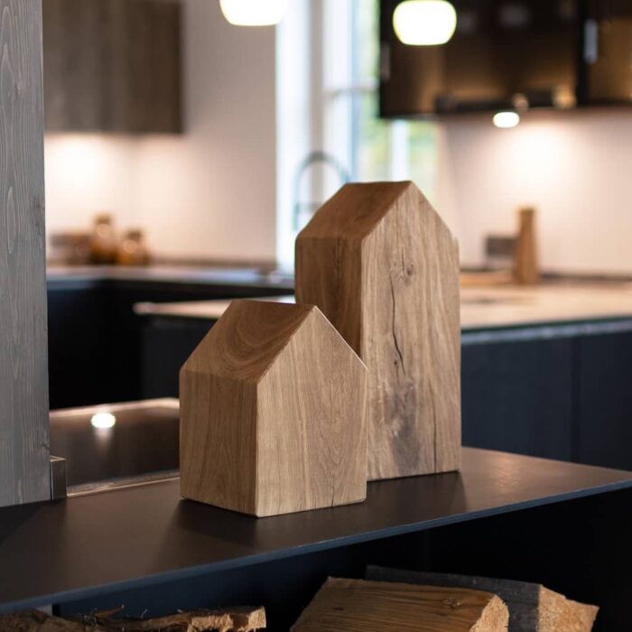 schöne Häuser aus Eichenholzbalken - zum Verschenken und Dekorieren